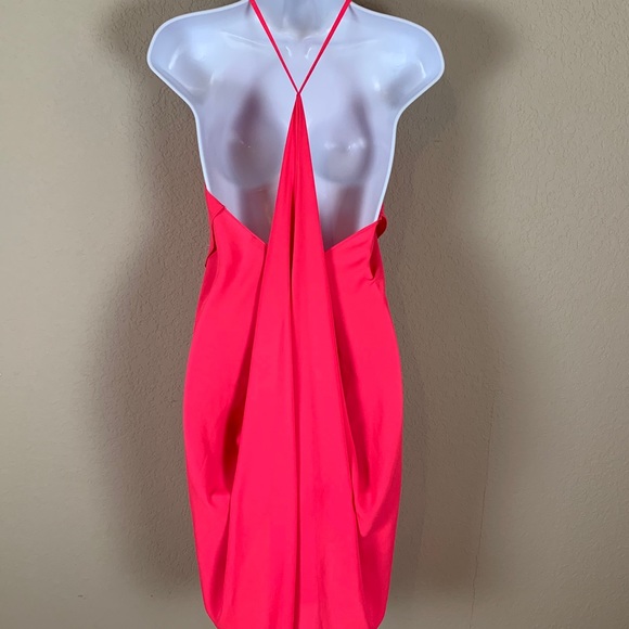 Olivaceous Hot Pink Draped Dress - Picture 3 of 6